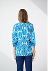 CASSIA BLOUSE - blue/white